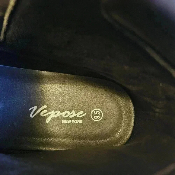 Women's Ankle Combat Boots Fashion Zip/Lace Up Low Heel Brown (9.5) NWOB - Picture 4 of 7